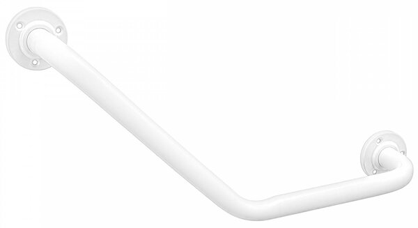 Erga Foxi, bară de sprijin pentru baie colț pentru seniori 54 cm, alb mat, ERG-YKA-P.FOXI-WHT