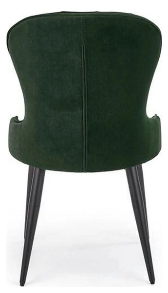 Scaun K366, verde inchis/negru, stofa catifelata/metal, 52x58x92 cm