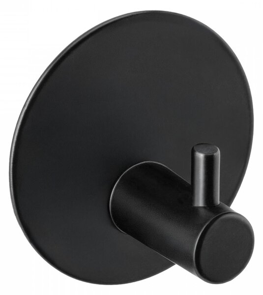 Erga Dapi, cârlige autoadezive pentru prosoape fără găurire, 4 buc, Ø 5,3 cm, negru mat, ERG-YKA-CH.DAPI4-BLK