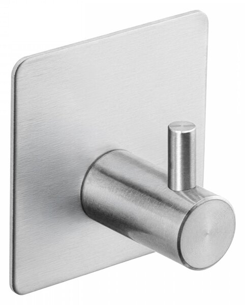 Erga Pad, cârlige autoadezive pentru prosoape fără găurire, 4 buc, 4,5×4,5 cm, oțel periat, ERG-YKA-CH.PAD4-CHR