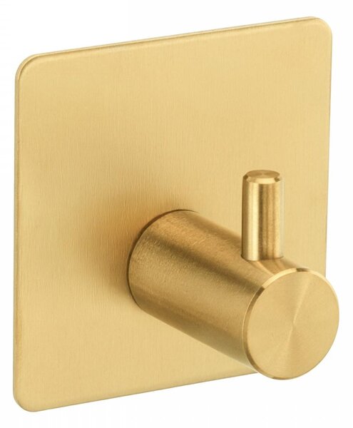 Erga Pad, cârlige autoadezive pentru prosoape fără găurire, 4 buc, 4,5×4,5 cm, auriu mat, ERG-YKA-CH.PAD4-GLD