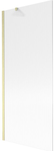 Mexen Next, paravan de baie cu 1 aripă 80 x 150 cm, nervuri de sticlă de 6 mm, auriu mat, 895-080-000-00-09-55