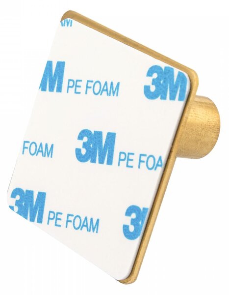 Erga Pad, cârlige autoadezive pentru prosoape fără găurire, 4 buc, 4,5×4,5 cm, auriu mat, ERG-YKA-CH.PAD4-GLD