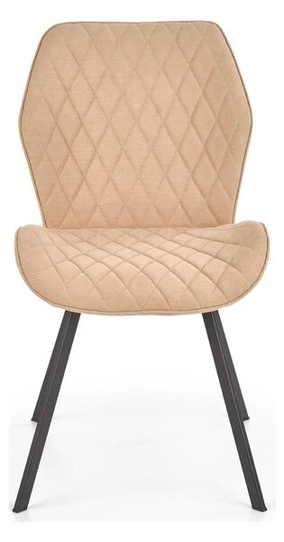 Scaun K360 bej/negru, stofa clasica/metal, 51x64x90 cm