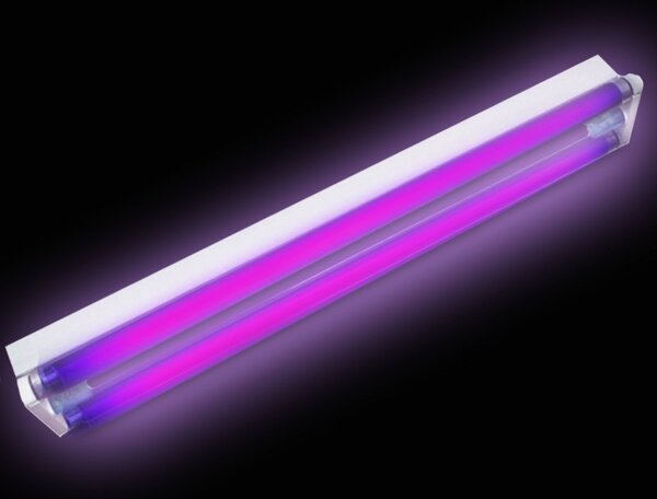 Corp neon dublu cu lampi UV, lumina blacklight