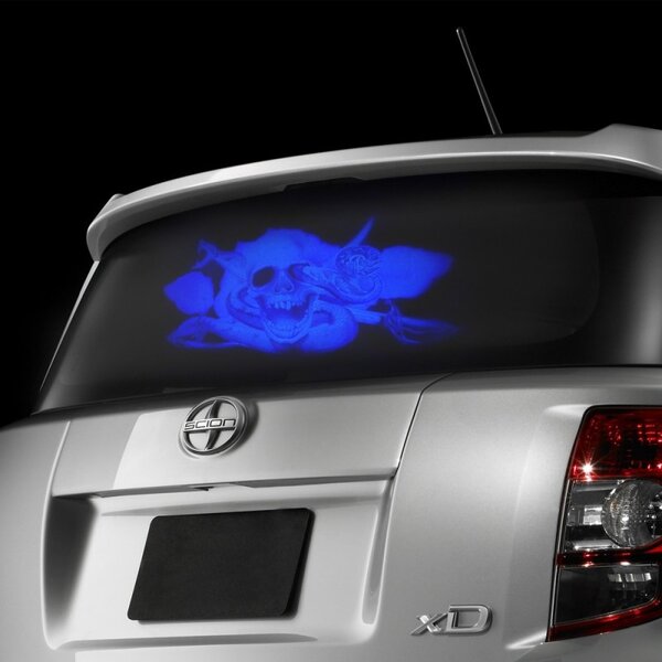 Sticker transparent cu imagine uv invizibila fluorescenta