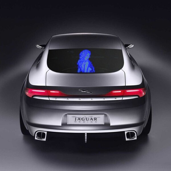 Sticker transparent cu imagine uv invizibila fluorescenta