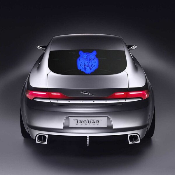 Sticker transparent cu imagine uv invizibila fluorescenta
