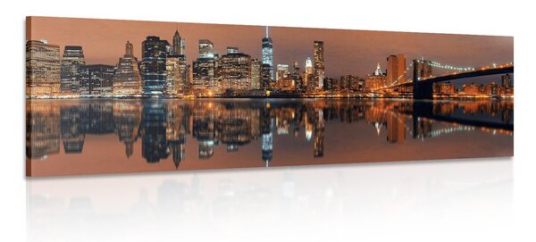 Tablou reflecția Manhattan-ului în apă