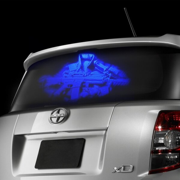 Sticker transparent cu imagine uv invizibila fluorescenta