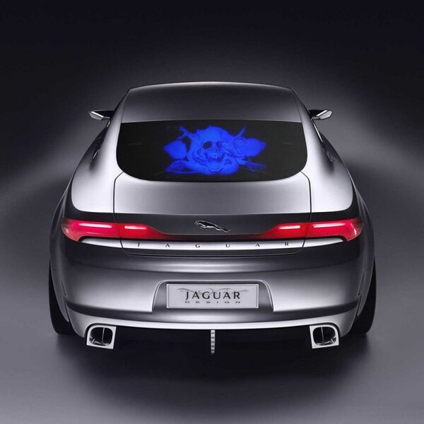 Sticker transparent cu imagine uv invizibila fluorescenta