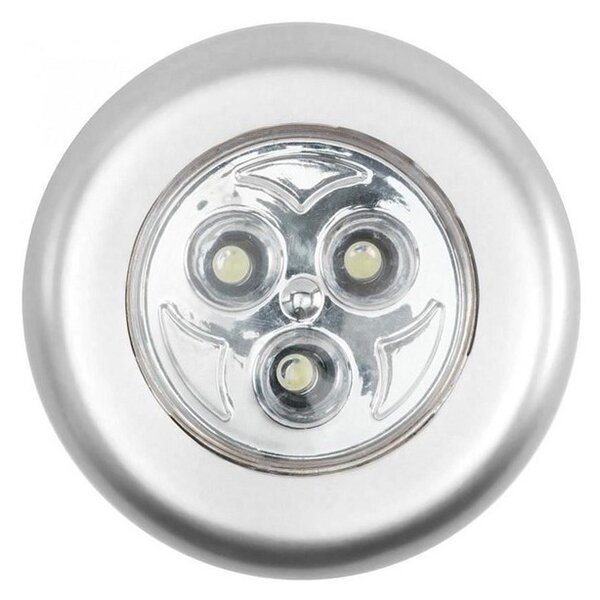 Aplica autoadeziva LED, albe rece,cu baterii, 7 cm, Home