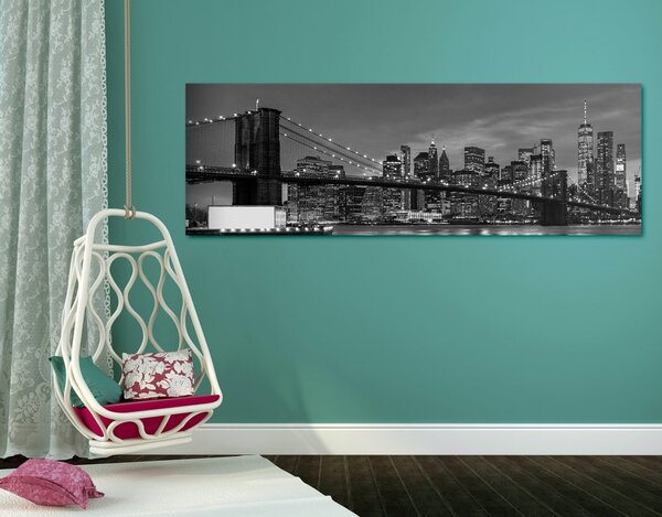 Tablou podul Brooklyn alb-negru