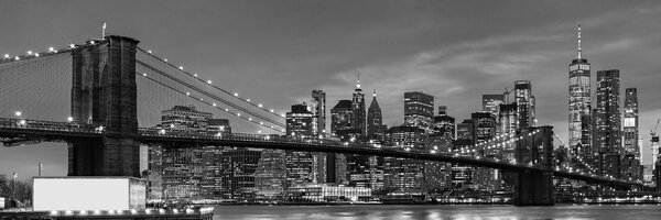 Tablou podul Brooklyn alb-negru