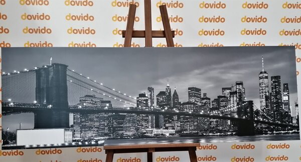 Tablou podul Brooklyn alb-negru