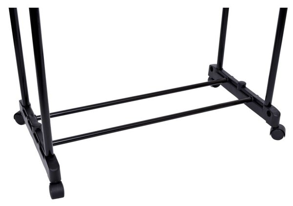 Suport dublu haine, stender umerase telescopic, inaltime 137 cm, otel cromat