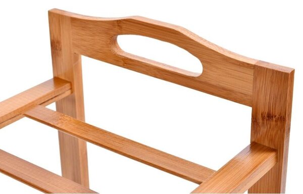 Raft pentru incaltaminte, 3 nivele, 68.5x51x24 cm, din bambus