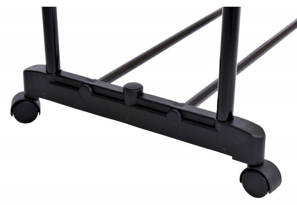 Suport dublu haine, stender umerase telescopic, inaltime 137 cm, otel cromat