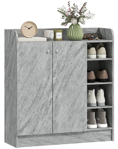 Homcom Dulap Pantofi 83×30×90 cm – Lemn, 12 Perechi, Culoare Cafenie | Aosom Romania