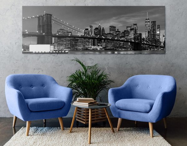 Tablou podul Brooklyn alb-negru