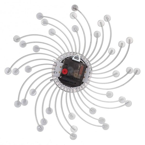 Ceas de perete cu cristale, mecanism Quartz, 50 cm, cifre arabe, otel