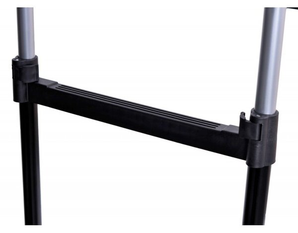 Suport dublu haine, stender umerase telescopic, inaltime 137 cm, otel cromat