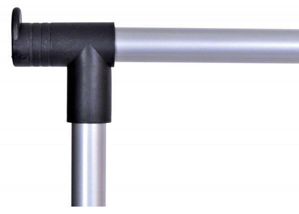 Suport dublu haine, stender umerase telescopic, inaltime 137 cm, otel cromat