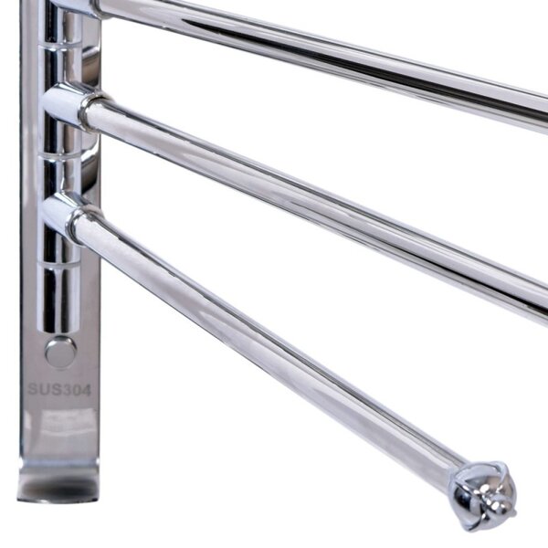 Suport vertical prosoape, 5 brate rotative, otel, carlig, accesorii montare