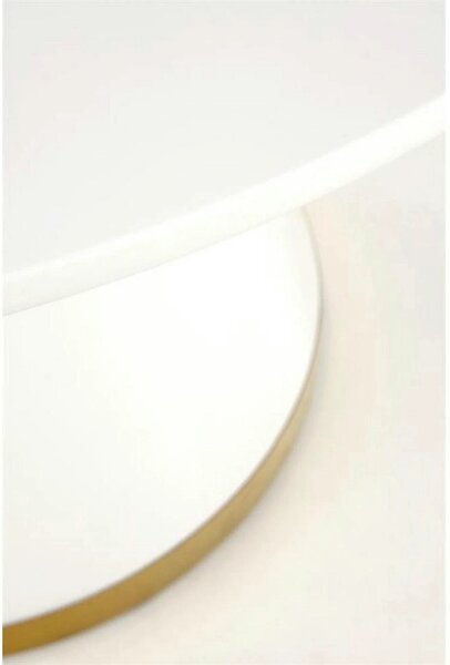 Masa rotunda 120 VEGAS, alb/auriu, MDF/metal