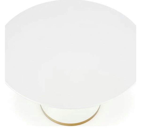 Masa rotunda 120 VEGAS, alb/auriu, MDF/metal