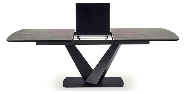 Masa extensibila MDF VINSTON, gri inchis/negru, 180/230x95x76 cm