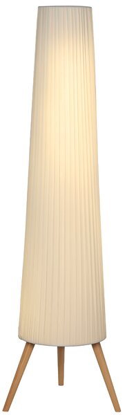 Lampă de podea HOMCOM cu trepied, întrerupător de picior și luminozitate reglabilă, 46x46x153 cm, albă | Aosom Romania