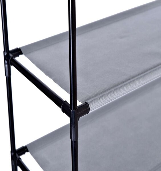 Raft organizator incaltaminte 50 perechi, 10 nivele, cadru metalic, 100x28x175 cm