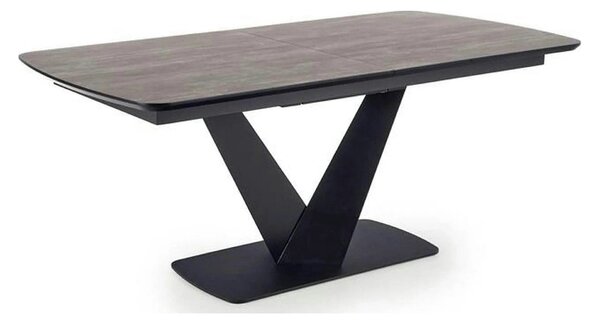 Masa extensibila MDF VINSTON, gri inchis/negru, 180/230x95x76 cm