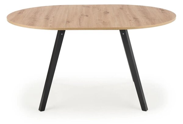 Masa rotunda extensibila bucatarie RUBEN, stejar artisan/negru, 102/14