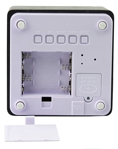 Lampa de birou LED cu ceas si senzor sunet, 3 alarme, USB, RESIGILAT