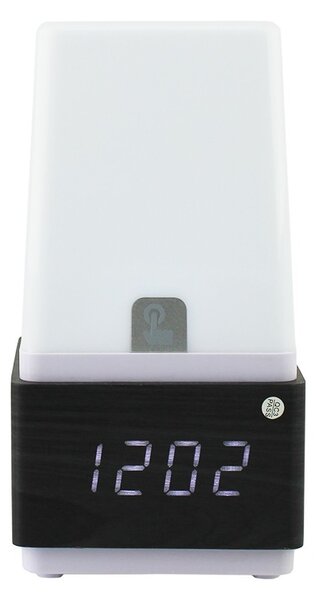 Lampa de birou LED cu ceas si senzor sunet, 3 alarme, USB, RESIGILAT