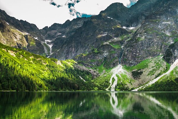 Tablou ochiul mării în munții Tatra