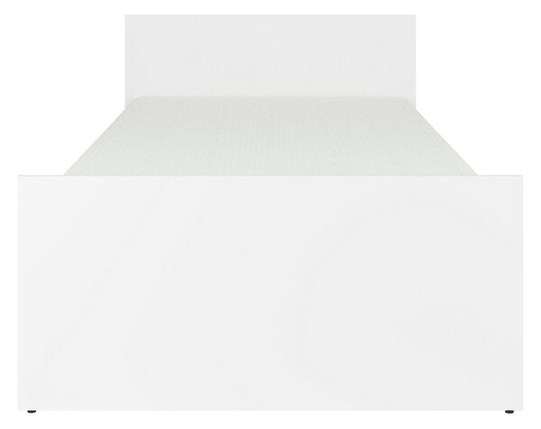 Cadru pat NEPO PLUS 90x200, alb, PAL laminat/metal