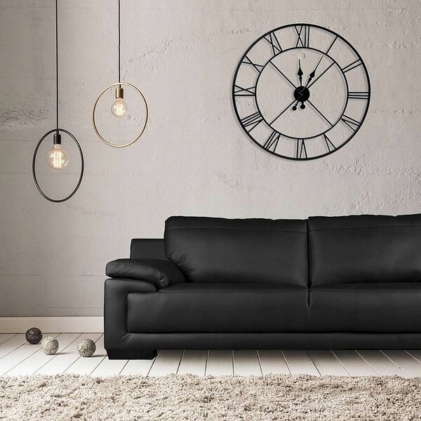 Ceas de perete in stil retro, metal, diametru 80 cm