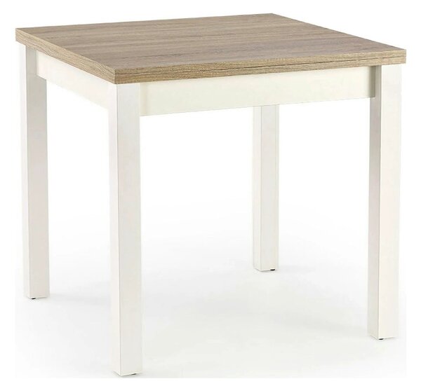 Masa extensibila GRACJAN, stejar sonoma/alb, PAL, 80/160x80x76 cm