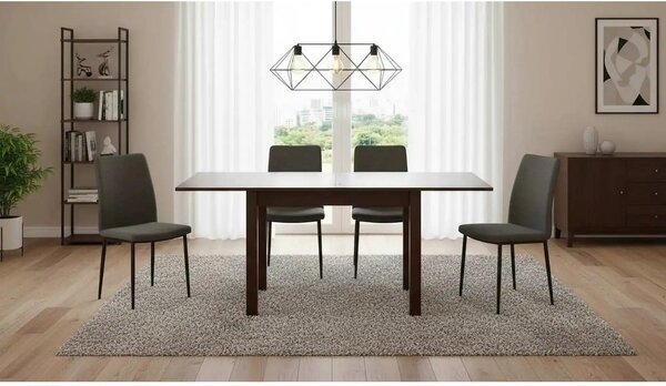 Masuta extensibila GRACJAN, nuc, PAL, 80/160x80x76 cm