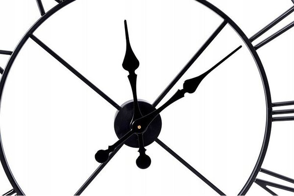 Ceas de perete in stil retro, metal, diametru 80 cm