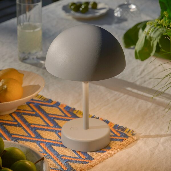 Nordlux Lampa de masă cu LED și baterie Ellen To-Go, gri, aluminiu, reglabil, Gri, Camera de zi / sufragerie, Aluminiu, Scandinavă