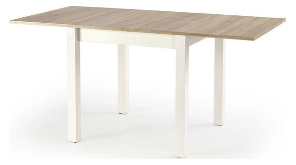 Masa extensibila GRACJAN, stejar sonoma/alb, PAL, 80/160x80x76 cm