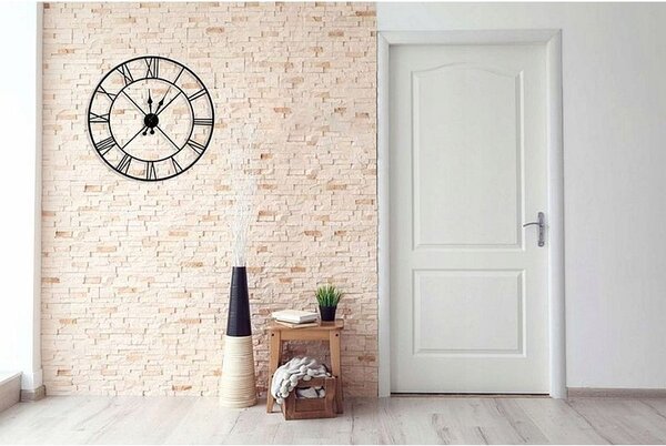 Ceas de perete in stil retro, metal, diametru 80 cm