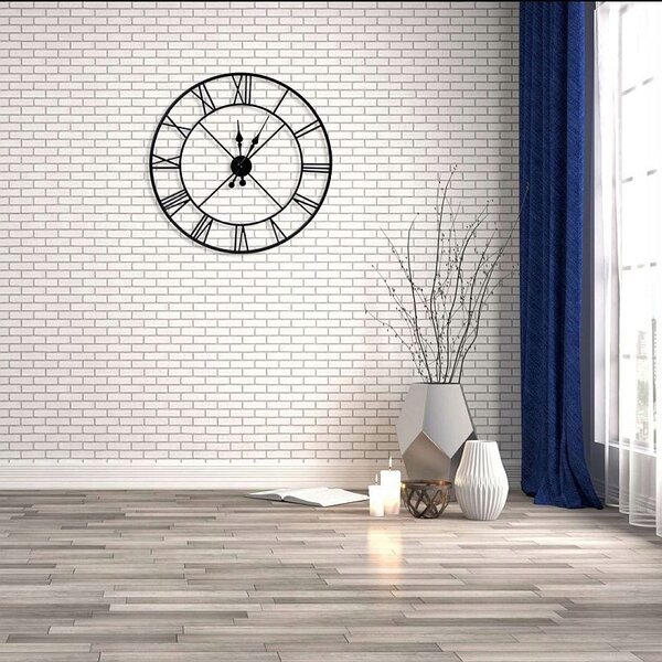 Ceas de perete in stil retro, metal, diametru 80 cm