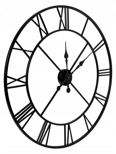 Ceas de perete in stil retro, metal, diametru 80 cm