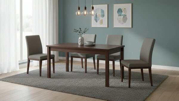 Masa extensibila MAURYCY, nuc inchis, PAL, 118/158x75x75 cm