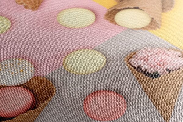 Tablou macarons în con
